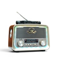 Mini Nostaljik Fenerli Radyo,Güneş Panelli Ledli Bluetooth Nostalji Radyo