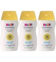 Hipp Babysanft Güneş Kremi -Yüz için Sonnen Gesıchtscreme 30 Faktör Ultra Sensıtıv 50ML (3 Lü Set)