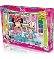 Ks Games Minnie Mouse Çocuk Puzzle 100 Parça 34x48 cm