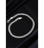 925 Ayar Gümüş Gurmet Bileklik 4 Mm Genişlik 21 Cm Uzunluk