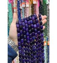 Mor Akik Taşı Silindir Kesim Mor 13x18mm Doğal Taş Dizi