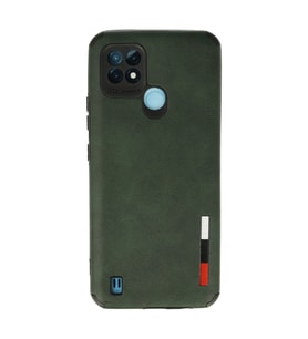 Realme C21 Kılıf Loop Deri Silikon - Yeşil