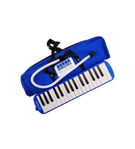 Mavi Çantalı Melodika - Melodika 32k Bez Çanta Mavi Melodika