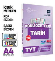 2027 YKS-TYT MEBİ-OGM Tarih Pratik Konu Özet Kitabı RENKLİ A4 Boyut Görsel Destekli BASKI ÜCRETİ