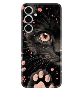 Samsung Galaxy S24 FE Kılıf Boutique Baskılı Resimli Kara Kedi Pcode -085