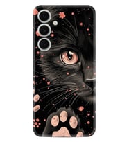 Samsung Galaxy S24 FE Kılıf Boutique Baskılı Resimli Kara Kedi Pcode -085