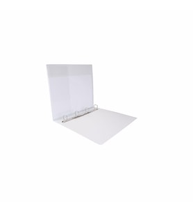 Evrak Sunum Tanıtım Firma Klasörü A4 Pvc 3 cm 4 Halkalı 250 Yaprak Kapasiteli Ring Binder File 27,5x32 cm (Beyaz)