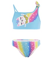 Deniz Kedisi Kız Çocuk Bikini (Mavi-Pembe)