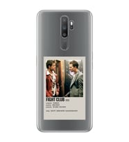 Oppo A5 2020 / A9 2020 Uyumlu Fight Club Minimalist Poster Desenli Şeffaf Telefon Kılıfı