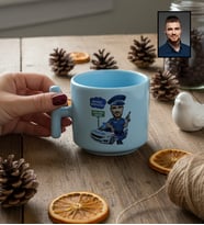 Kişiye Özel Kişiye Özel Karikatürlü Erkek Polis T Pastel Kupa Polisler Günü Hediyesi