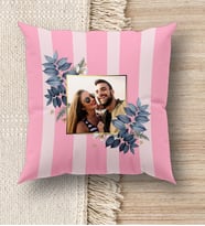BK Gift Kişiye Özel Premium Kumaş Pembe Beyaz Kırlent Yastık, Ev Hediyesi, Ev Dekorasyonu, Kişiselleştirilmiş Yastık, Dekoratif Hediye (Model 1)