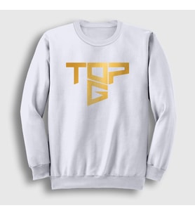 Presmono Unisex Beyaz Logo Topg Andrew Tate Sweatshirt 448768tt (Beyaz)