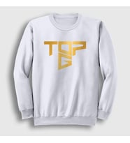 Presmono Unisex Beyaz Logo Topg Andrew Tate Sweatshirt 448768tt (Beyaz)