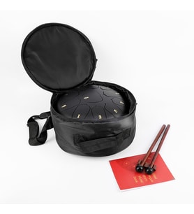 Jwin JTN-1011 10 Inç 11 Ses Ton Çelik Handpan Tongue Drum Davulu - Siyah