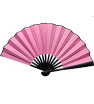 Plastik Kumaş Yelpaze 12 li Pembe