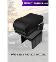 renault megane 2 2005 kol dayama Lüks Yastıklı geniş model Siyah Deri