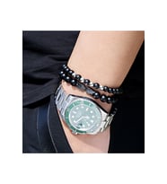 Unisex - 2 Adet Elegant Hematit-onix Enerji Bilekliği  Set > Handmade