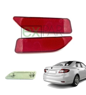 TOYOTA COROLLA ARKA TAMPON REFLEKTÖR TAKIMI SAĞ + SOL TARAF 2010 - 2012 MODEL MAKYAJLI COROLLA ARKA