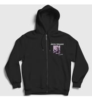 Presmono Unisex Siyah Inside My Brain The Angry Samoans Fermuarlı Kapüşonlu Sweatshirt 532540tt