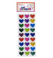 Ticon Renkli Kalp Sticker - 3 adet