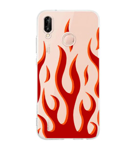 Huawei P20 Lite Uyumlu Baskılı Yumuşak Silikon Şeffaf Telefon Kılıfı
