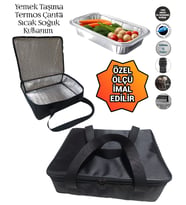 SEVBAGS YEMEK TAŞIMA TERMAL TERMOS ÇANTASI (Siyah)