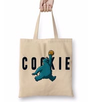 Monster Cookies Cookie Kurabiye Canavarı Bez Çanta Uzun Saplı