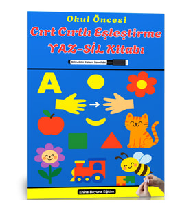 Okul Öncesi Cırt Cırtlı Eşleştirme YAZ-SİL Kitabı