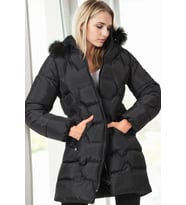 Dewberry Kadın %100 Polyester Kaban Düz Siyah Z6760 Günlük Dış Giyim, Şehir ve Ofis Stili, Seyahat Gardırobu