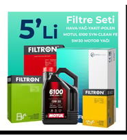 Filtron Dacia Sandero 1.5 Dizel Filtre Bakım Seti Motul Motor Yağlı (2012-2018) 5 Li