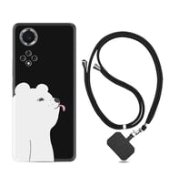 Huawei Nova Y70 Y90 Nova 9 SE  Kılıf Boyun Askılı Silikon Panda Sevimli 1738