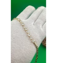Xuping 14k kuyumcu İşçilik Zirkon Taşlı Vıp Bileklik (Altın)