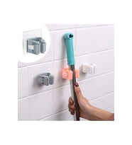 Tekli Duvara Yapışkanlı Mop Tutucu Aparat Sopa Askısı