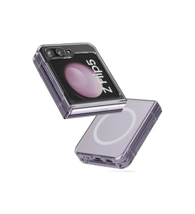 Newface Samsung Galaxy Z Flip 5 Kılıf Magneticsafe Şeffaf Silikon - Şeffaf