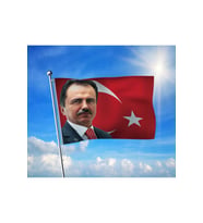 Muhsin Yazıcıoğlu Türk Bayrağı Premium Raşel Kumaş 70x105 cm