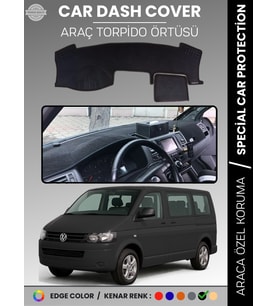 VOLKSWAGEN TRANSPORTER T5 (2003-2016) Torpido Örtüsü Ön Göğüs Koruma Torpido Koruma Tam Uyum Kaymaz