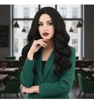 Dalgalı Perçemsiz Uzun Fiber Sen Peruk / Kestane