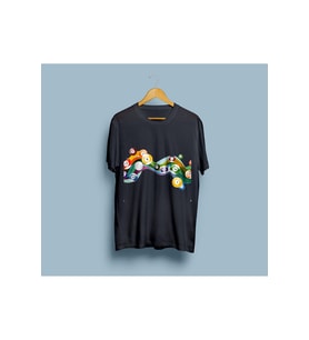 Oversize Bilardo Topları Tasarım Unisex T-shirt