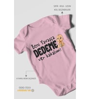 Beni yavaşça dedeme ver bakalım Kısa Kollu Bebek Body %100 Pamuk
