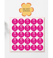 100 Adet Teşekkür Ederiz Stickers Paketleme Kargo Çıkartma PYT0KSTK151