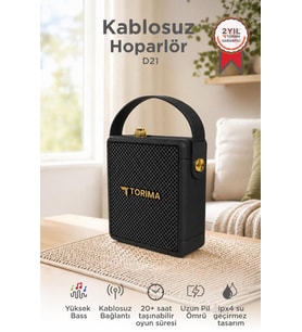 Torima Bluetooth Hoparlör Taşınabilir Tasarımlı Speaker D21 Siyah