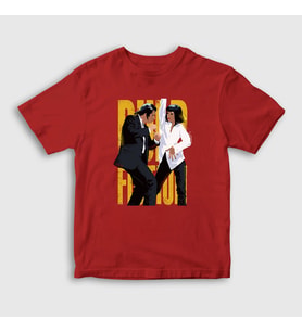 Presmono Unisex Çocuk Kırmızı Dance V2 Film Pulp Fiction T-Shirt 248948tt