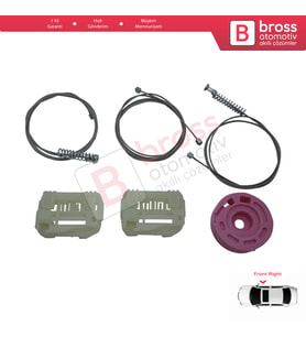 Hyundai I30 MK1 FD 2007-2012 5-Kapı 824812L001 İçin Elektrikli Ön Sağ Cam Kriko Tamir Seti