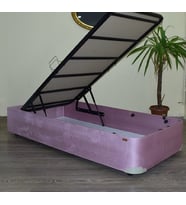 Baza Tay Tüyü PEMBE 14190 Kumaş Model Dolgun Metal Çelik100*200 El Yapım 