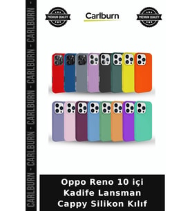 Oppo Reno 10 içi Kadife Lansman Cappy Silikon Kılıf Cep Aksesuar Cihaz Kabı