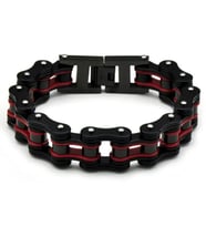 Omark Cotton Biker Red Bileklik