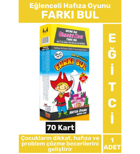 Premium Eğitici Dikkat Hafıza Problem Çözme Beceri Geliştirici Eğlenceli Çocuk Oyun FARKI BUL