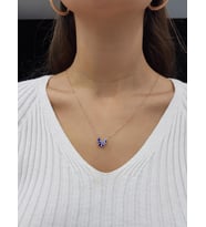 Kelebek Lazer Mineli Minimal Kolye (Karışık)