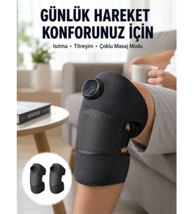 Lexroo 3 Seviyeli Titreşimli Isıtmalı Diz Bakım Masaj Cihazı Yeni Nesil