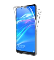 Huawei Y7 2019 360 Derece Kılıf Kristal Silikon Şeffaf Ön Arka